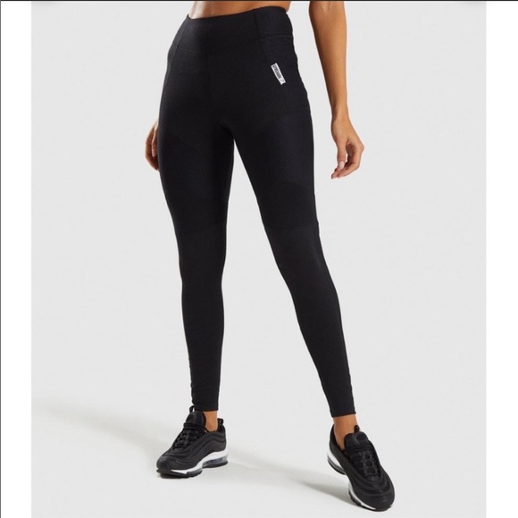 Gymshark Pants - Gymshark Black Textured Leggings